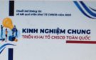 Kinh nghiệm chung trong triển khai các Tổ Công nghệ số cộng đồng trên toàn quốc