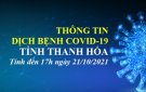 Thông tin tình hình dịch bệnh COVID-19 trên địa bàn tỉnh Thanh Hóa ngày 21/10/2021