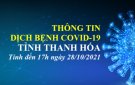 COVID-19 CẬP NHẬT LÚC 17H00, NGÀY 28/10/2021