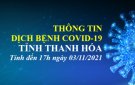 Thông tin tình hình dịch bệnh COVID-19 trên địa bàn tỉnh Thanh Hóa