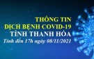 COVID-19 CẬP NHẬT LÚC 17H00, NGÀY 08/11/2021