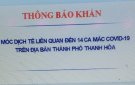 Mốc dịch tễ liên quan đến 14 ca mắc COVID-19 trên địa bàn thành phố Thanh Hoá