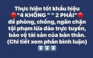 thông báo thực hiện tốt khâủ hiệu "4 không"